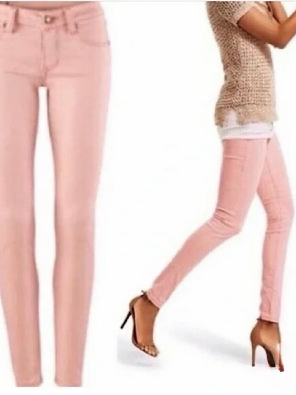 CAbi #224 Skinny Low Rise  Nectar Pink- size 2